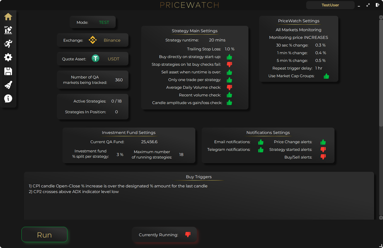 PriceWatch dashboard preview